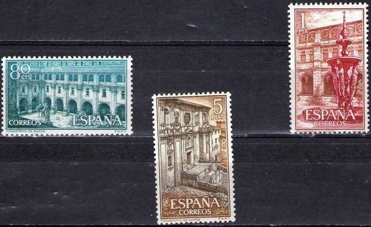 z vendido España 1960 1322/4 Sellos ** Monasterio de Samos Completa Timbre Espagne Spain Spagna